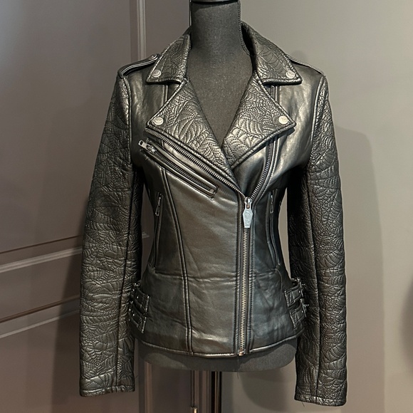 Killstar Graveyard Shift Spiderweb Vegan Leather Jacket - Picture 2 of 15